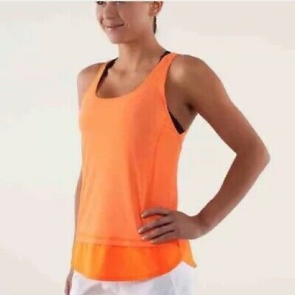 Lululemon Mod Moves Singlet Orange